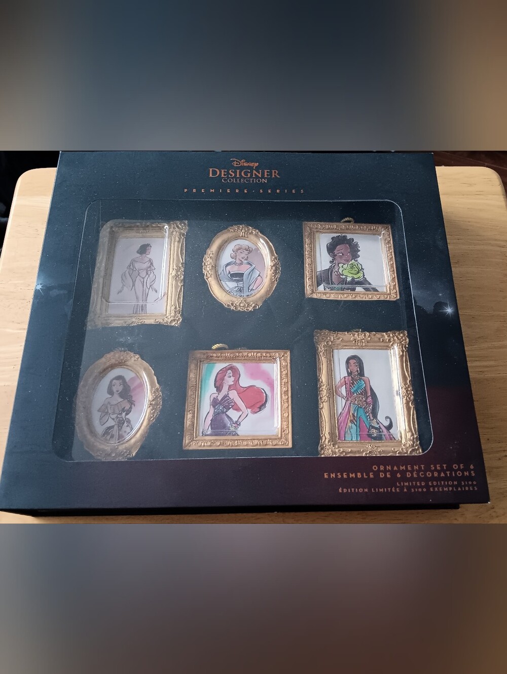 Ensemble De 6 Decorations Ornament Disney Disigner Collection
